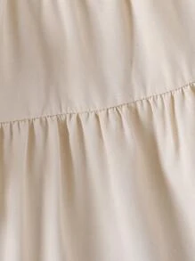 Baby Girl' Solid Color Strap Dress, Suitable For Beach Holiday, Summer - Apricot - View 5