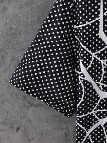 1 buah Kaos Pria Kasual Hitam Motif Laba-laba Longgar Lengan Pendek, Modis dan Keren, Cocok untuk Musim Panas - MultiWarna - View 5