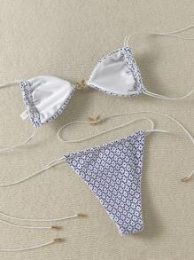 Swim Mod Set di bikini sexy con stampa integrale per donna