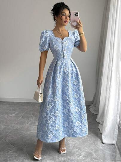 Elenzga レディース スプリング/サマー スクエアネック