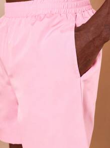 SUMWON Premium Pull-On Athletic Swim Trunks Elastic Waistband Summer Beach Pool Shorts Athletic Sport Swimwear For Swimming Vacation Casual Comfortable Regular Fit - Pink - View 7