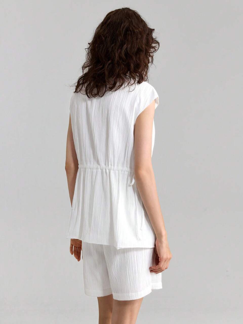 2025 New Fashion Music Festival Outfit, Graduation Outfit, Urban Casual Sleeveless Shorts Set, Tencel Wool Women Suit Set, Spring/Summer Daily Wear