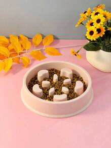 Portable Plastic Slow Feeder Eat Slow Cat Dog Bowl Puppy Kitten Feeding Food Dish Pets Slowly Puzzle Feeders Anti Choke Bowl