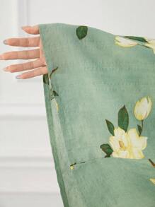 Lacomfia 2 件套女士春夏亚麻休闲短袖上衣和松紧腰带长裤套装