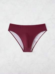 Manfinity Swimmode Men's Minimalist Fashion Swimming Trunks, Suitable For Summer - Burgundy - View 2