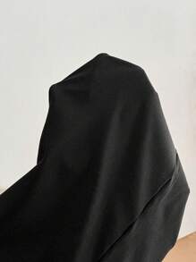 SHEIN Pregnant Women's Solid Color Twist Design Casual Loose Jumpsuit - Black - View 7