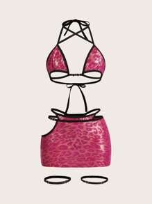 AltCore 4-Piece Women's Sexy Music Festival Party Lingerie Set
