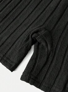 Tween Girls Casual Street Chic Solid Color Jumpsuit - Black - View 5