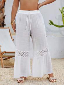 Swim Lushoire Copricostume da donna oversize in pizzo, morbido e ampio, ideale per vacanze e spiaggia