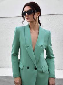CLARA VERO Women's Olive Green Elegant Suit Sets - Mint Green - View 5
