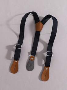 Young Boy Comfortable Cute Bowknot Suspender Gentleman Set - Multicolor - View 6