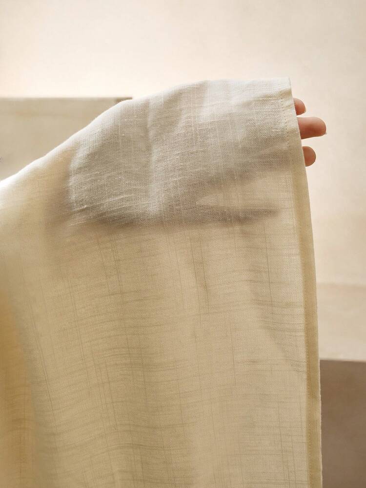 Elegant Commuter Linen Weave Hollow Embroidery Striped Collared Short Sleeve Blouse For Women, Spring/Summer