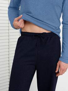 EURMUSE Men Letter Graphic PJ Set - Multicolor - View 5