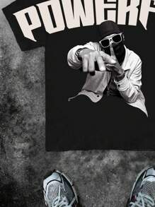 SHEIN Teen Boy Casual Simple Letter Graphic Round Neck Short Sleeve T-Shirt, Suitable For Summer - Multicolor - View 4