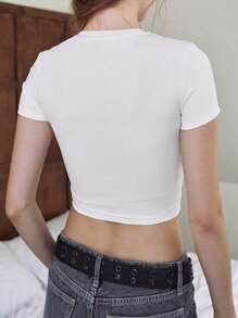 美国创意文字性感俏皮“我是同性恋”短袖T恤 - 白色 - 查看 2