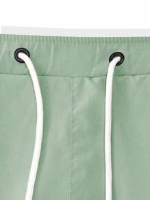 Manfinity Homme Loose Fit Men's Slant Pockets Drawstring Waist Shorts