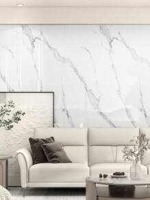 10 piezas de 0,9 m² Pegatinas de azulejos con patrón de mármol gris oscuro, tablero de plástico y aluminio impermeable y a prueba de humedad, papel autoadhesivo para renovación y decoración de paredes para el Día de San Valentín, Bodas de San Valentín, Cumpleaños