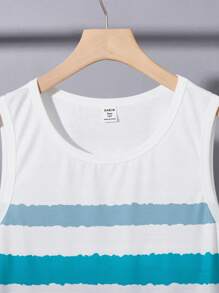 SHEIN Leap Crew Teen Boy Casual Top, Sports Streetwear Punk Rock School Style, Suitable For Outdoor, Party, Music Festival, Spring/Summer