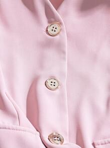 Franclia 女士优雅通勤背心裙套装 - 粉色 - 查看 5