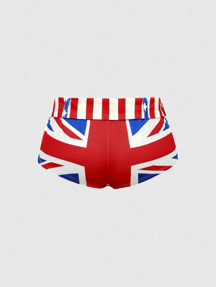 Our ROMWE Avant Y2K Pride Month LGBTQ Flag Print Contrast Color Super Low  Waist Sexy Hotpants For Women is such a vibe - ROMWE