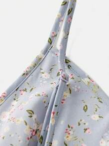 SHEIN Vestido informal con tirantes finos y estampado floral menudo para niñas preadolescentes de vacaciones