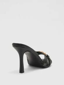 CUCCOO BIZCHIC Women's Fashion Elegant High Heel Sandals, Summer For Christmas Spring Shoes - Black - View 10