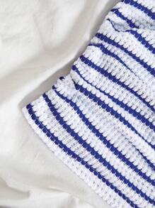 Flirla Women Summer Casual V-Neck Ruffled Striped Camisole, Versatile For Holiday And Daily Wear
