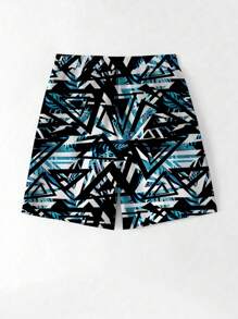Tween Boy Casual Loose Swim Trunks, Suitable For Summer - Multicolor - View 2