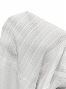 Florisole Women's Summer Contrast Lace Ruffle Hem Puff Sleeve Blouse - White - View 7