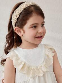 Blossori Vestido elegante francés con acabado de encaje blanco para niñas pequeñas, para primavera/verano - Blanco - Ver 4