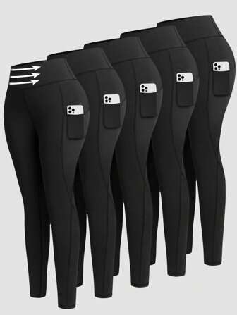 Zolique 女士运动紧身裤黑色套装