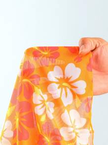 女童泳衣套装（随机印花） - 橘色 - 查看 3