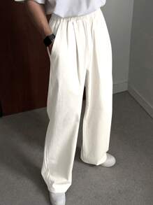 DAZY 男士纯色松紧腰休闲裤，春季，秋季