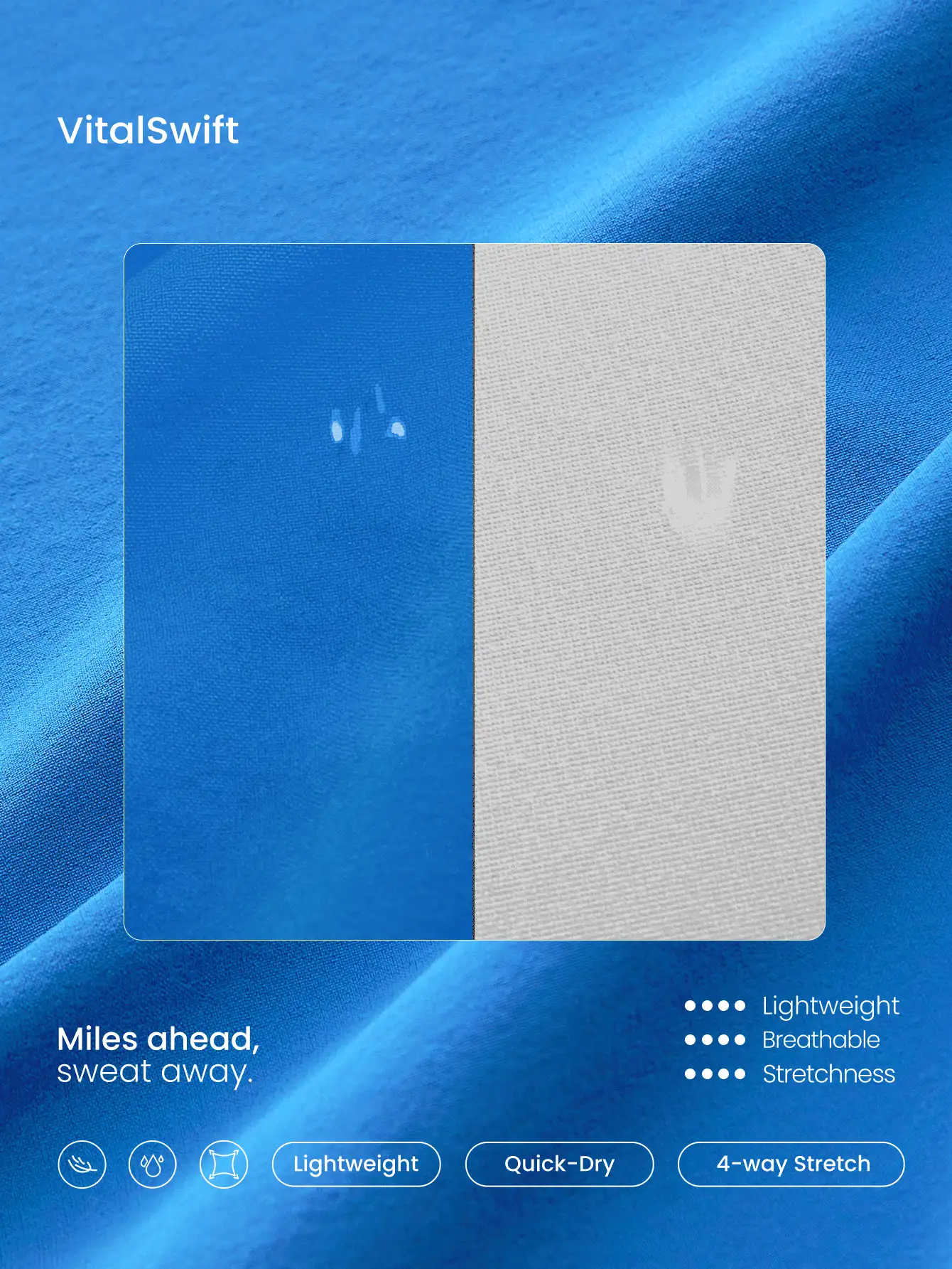 GLOWMODE Quần chạy bộ phản quang VitalSwift siêu nhẹ thấm mồ hôi cạp vừa có dây rút có thể điều chỉnh kèm quần lót chống mùi tích hợp Túi khóa kéo phía sau Tập luyện chạy bộ cường độ cao Mùa xuân Hè - Blue Power - Xem 6