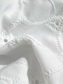 Swim Mod Women's Summer Holiday Beach Embroidered Spaghetti Strap Bikini Set - White - View 6