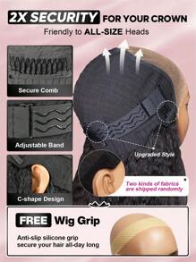 ALL READY WIG 高密度定制深波浪全效假发，预漂白，预拔，预剪蕾丝融化蕾丝前部 6x4 无胶闭合假发，真人发质，自然氛围 9AM HAIR - SNatural - 查看 11