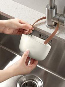 1 pieza Escurridor,Cesta colgante para fregadero, Cesta colgante, Suministros de almacenamiento para fregadero, Bolsas colgantes de drenaje individual y doble, Secadora, Escurridor de fregadero, Estante para jabón y esponja, Organizador de ropa de lavandería, Estante de jabón de baño, Suministros de cocina para el hogar, Organizador de fregadero de cocina, regalo navideño