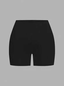 SHEIN EZwear 2pcs Plus Size Women Solid Color Casual Basic Leggings, Suitable For Summer Suitable For Going Out Women's Sportswear - Multicolor - View 8