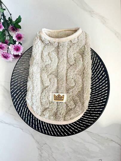 Hundtröja Mjuk Vinter Kallt väder Varmtröja Ärmlös valpkläder Lämplig för små medelstora hundar Valpar inomhus utomhus