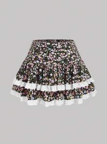 SHEIN MOD Váy ren trắng chắp vá họa tiết hoa cỡ lớn cho nữ - Nhiều màu - Xem 1