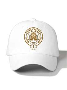 The Hunger Games X SHEIN Letter Graphic White Fashionable Baseball Cap - White - View 1
