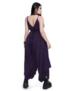 Whyspr 大码女式 V 领系带不对称连体裤