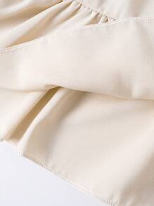 Baby Girl' Solid Color Strap Dress, Suitable For Beach Holiday, Summer - Apricot - View 3