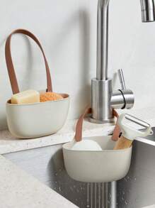 1 pieza Escurridor,Cesta colgante para fregadero, Cesta colgante, Suministros de almacenamiento para fregadero, Bolsas colgantes de drenaje individual y doble, Secadora, Escurridor de fregadero, Estante para jabón y esponja, Organizador de ropa de lavandería, Estante de jabón de baño, Suministros de cocina para el hogar, Organizador de fregadero de cocina, regalo navideño