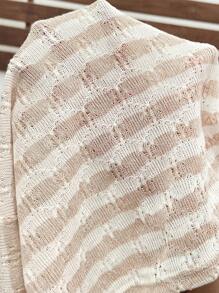 SHEIN 2pcs Maternity Striped Round Neck Short Sleeve Top And Adjustable Waist Shorts Set, Casual