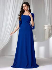 Coutiva Women's Bubble Bead Embellished Bodycon Formal Party Dress, Gown, For Evening, Wedding Guest - Royal Blue - View 5