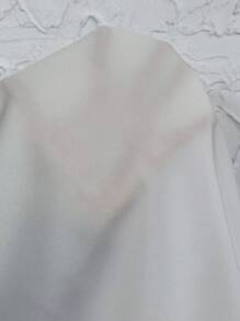 KURAYIA V-Neck Short Puff Sleeve Bow Decor Solid Color Midi Sundress, Unique Design Romantic Dress - White - View 6