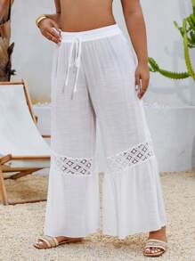 Swim Lushoire Copricostume da donna oversize in pizzo, morbido e ampio, ideale per vacanze e spiaggia