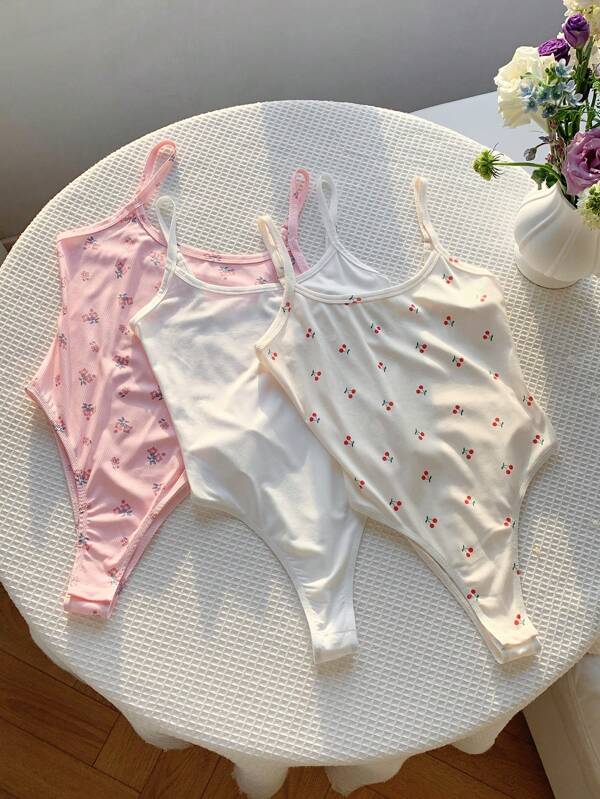 Comfortcana Body din tricot imprimat, potrivire elastică la modă pentru vară