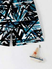 Tween Boy Casual Loose Swim Trunks, Suitable For Summer - Multicolor - View 4